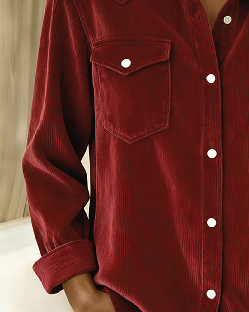 Van Dann | Modieuze Blouse met Revers en Knopen