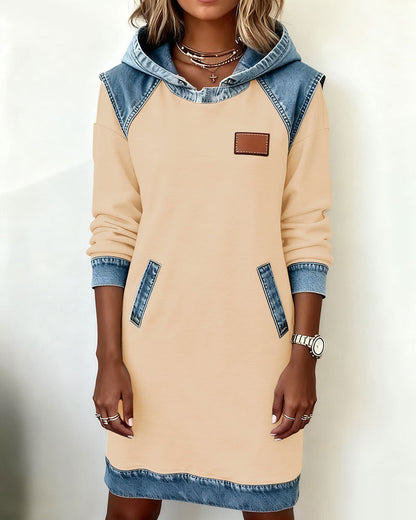 Van Dann | Hoodiejurk met contrasterende details