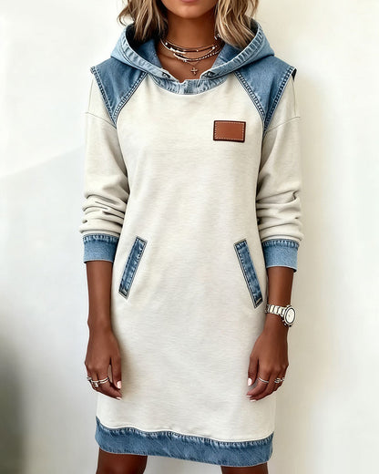 Van Dann | Hoodiejurk met contrasterende details