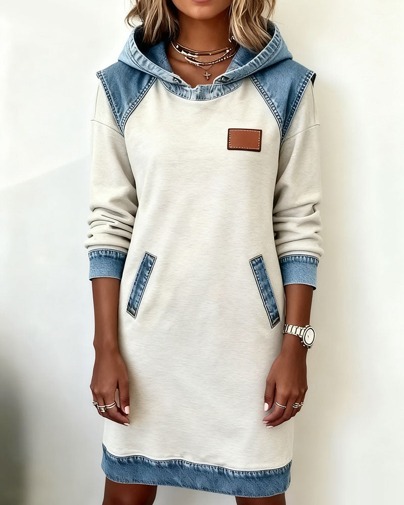 Van Dann | Hoodiejurk met contrasterende details