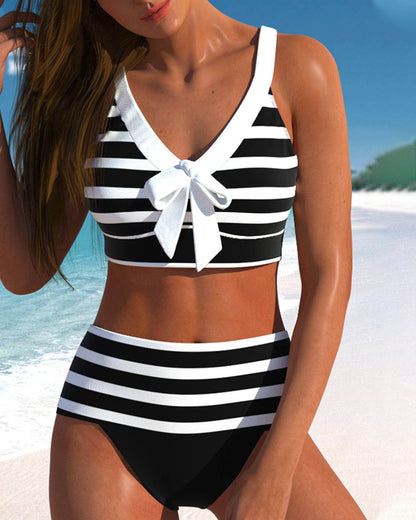 Van Dann | Gestreepte bikini met hoge taille