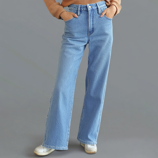 Van Dann | Blauwe Rechte Spijkerbroek