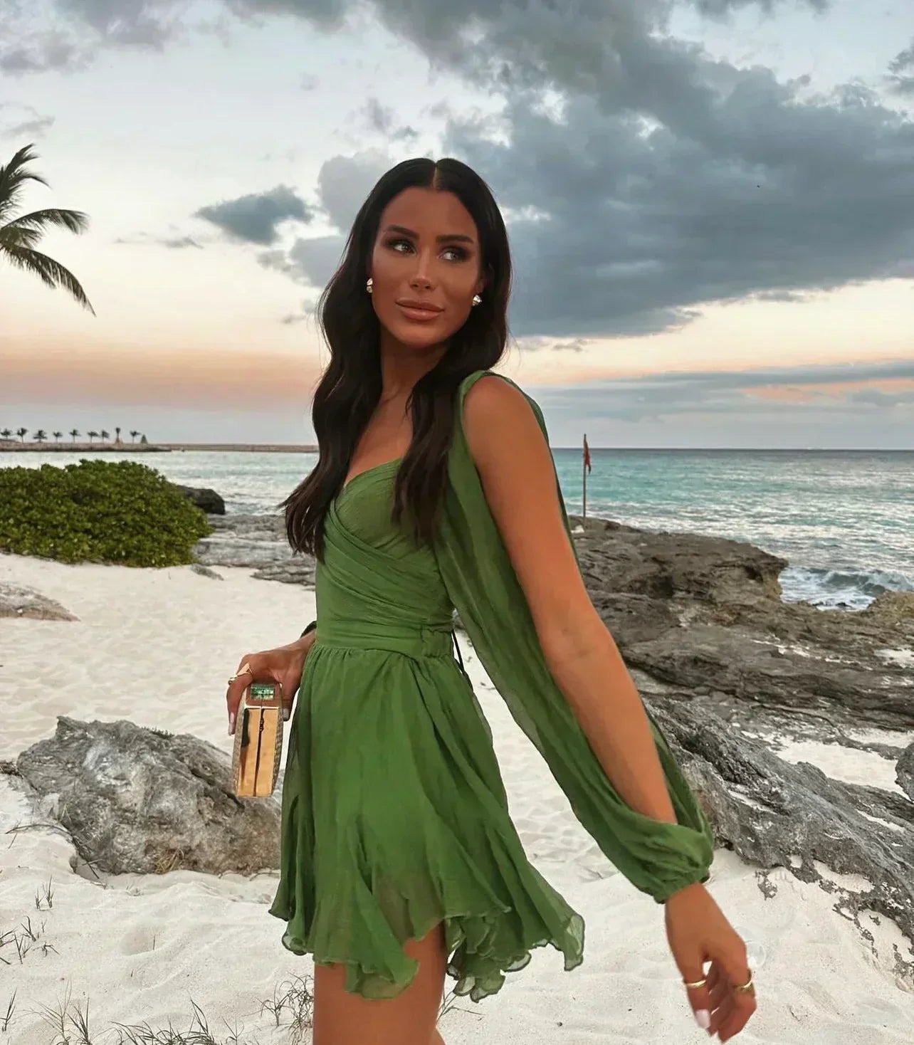 Van Dann | Speelse mini-jurk met ballonmouwen