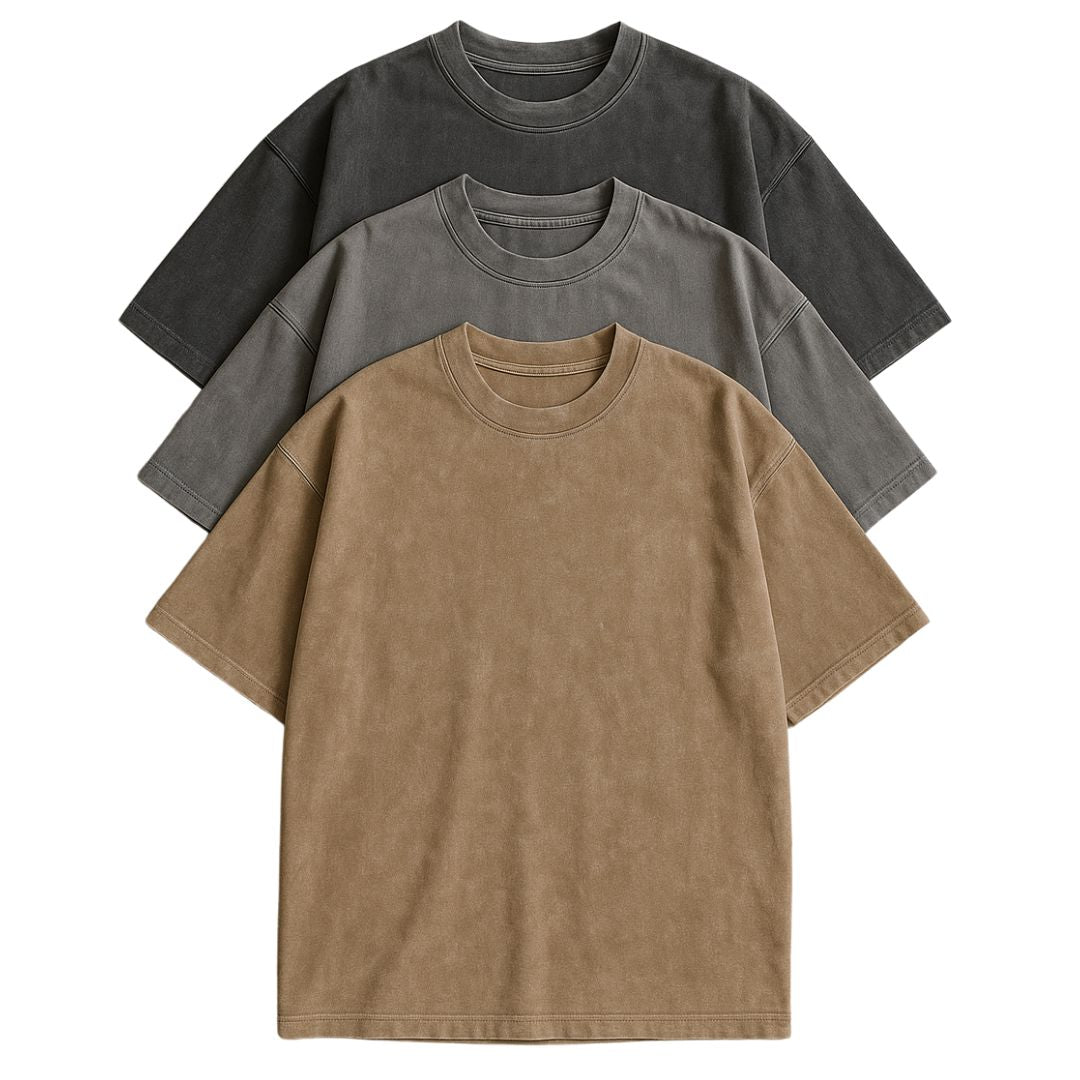 van Dann | Essential Cotton Oversized Tee Set – 3-Pack