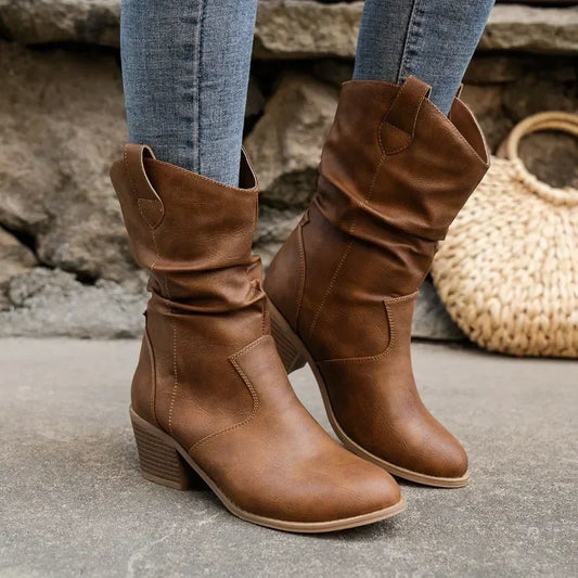 Van Dann | Klassieke Mid-Calf Western Boots