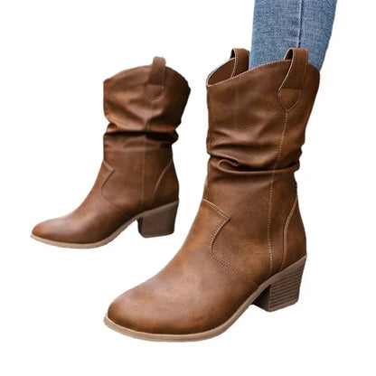 Van Dann | Klassieke Mid-Calf Western Boots