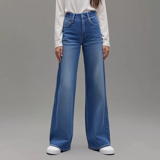 Van Dann | Blauwe Damesbroek Wide Leg