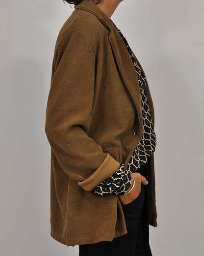 Van Dann | Relaxed V-Hals Midi-Shirt