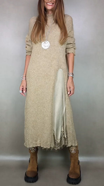 Van Dann | Complete stijlvolle outfit  (Lange trui + jurk)